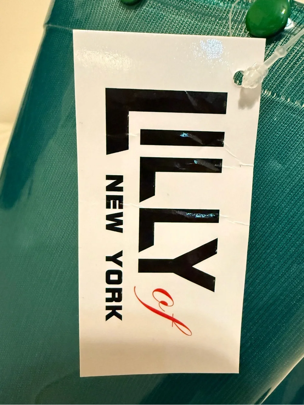 Lilly of New York Kids Teal Rain Boots with Green Soles size Y1